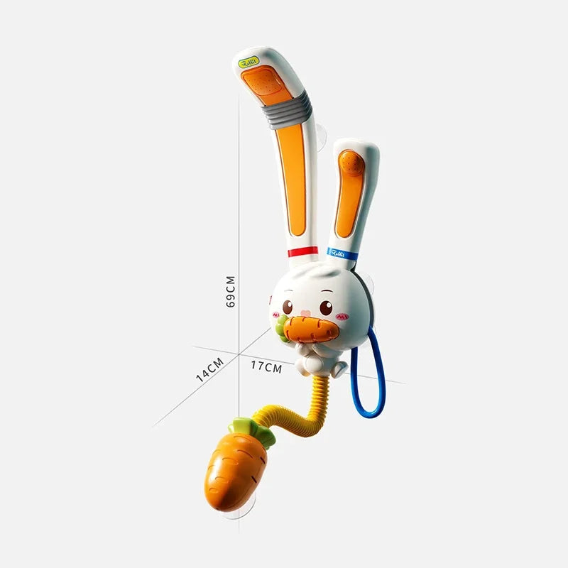 Chuveirinho de Banho Infantil Coelho com Bomba de Água