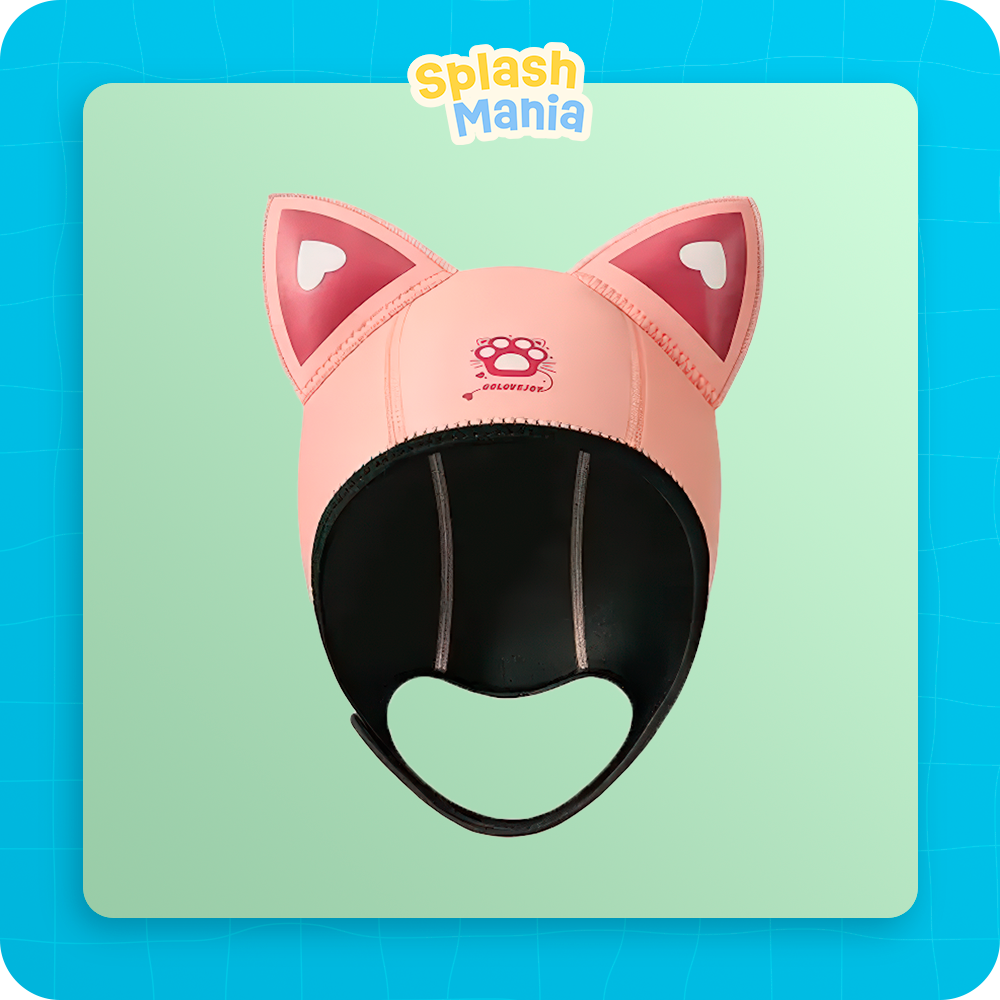 Touca de Natação de Gatinho (Rosa)