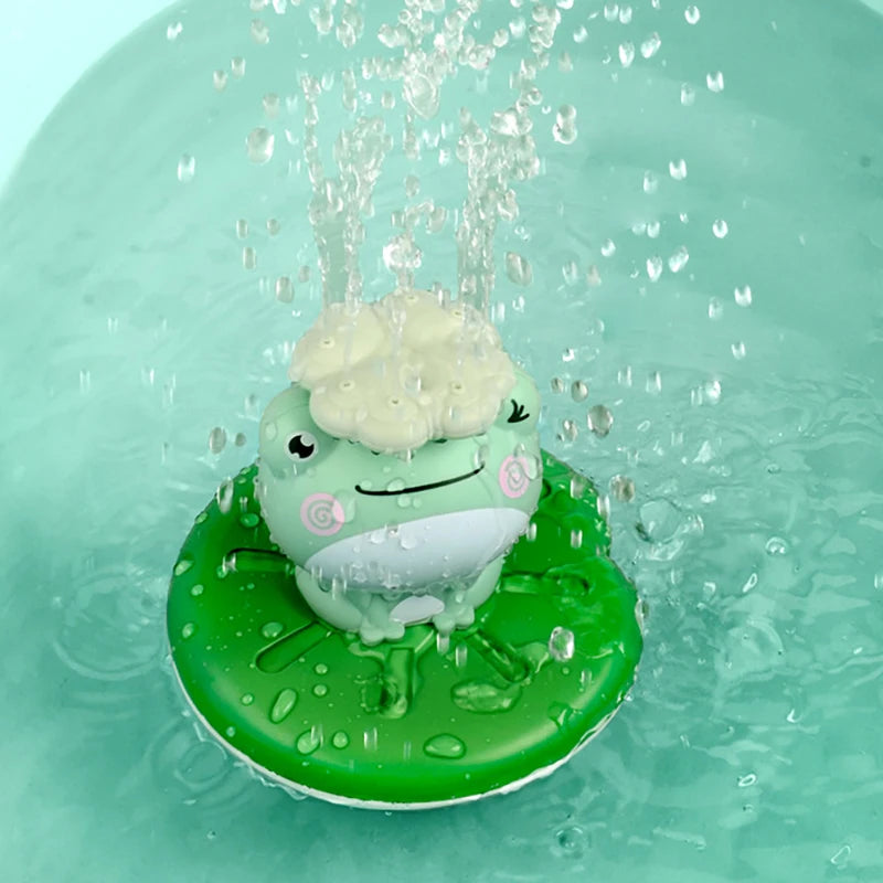 Brinquedo de Banho Sapinho Giratório com Spray em ABS