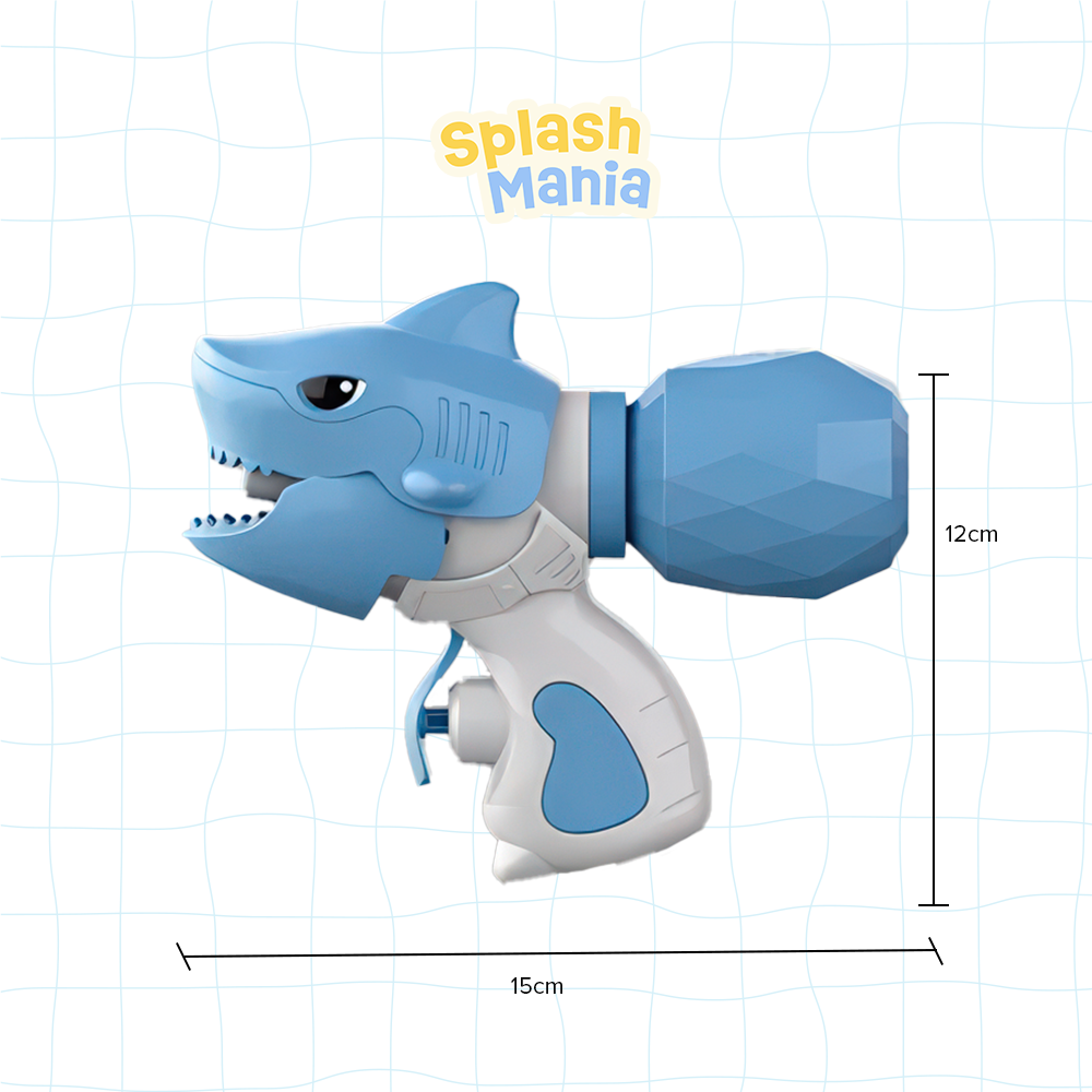 Pistola de Água Tubarão Azul Claro