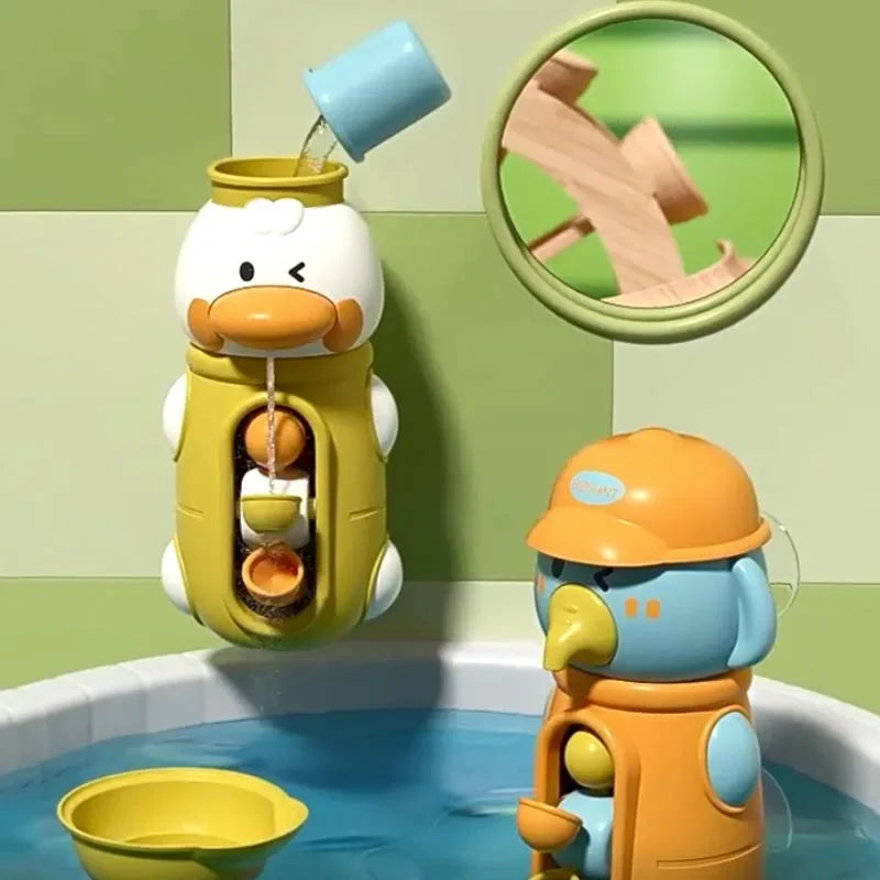 Brinquedo de Banho Infantil com Ventosa e Roda d’Água em ABS