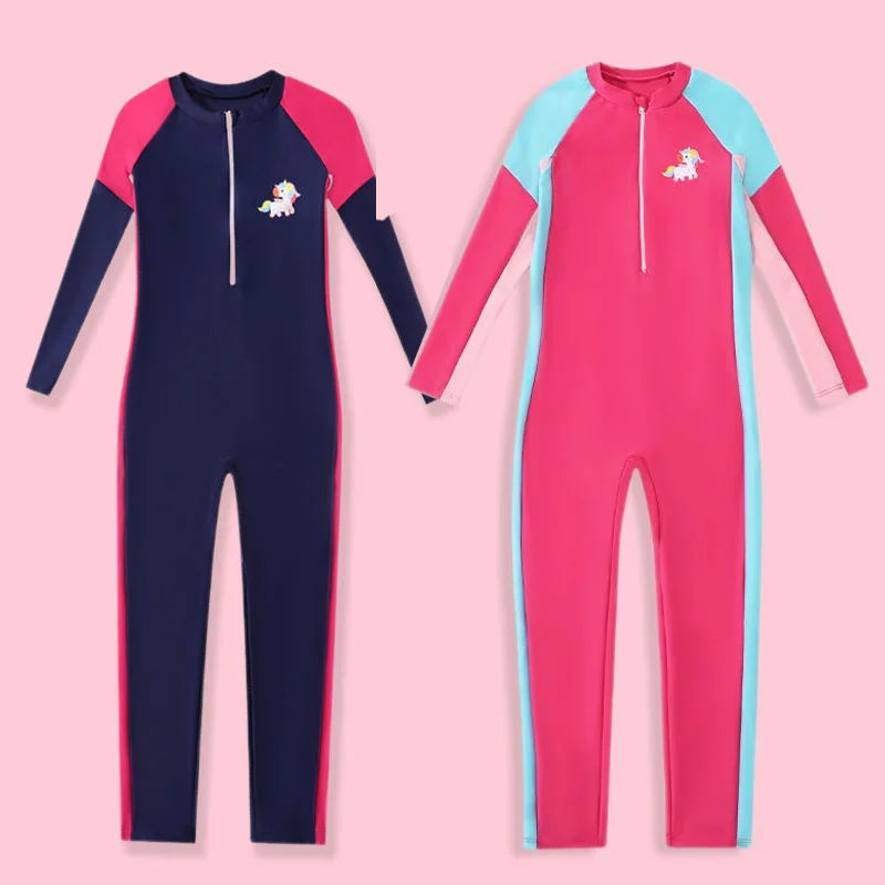 Maiô Infantil Manga Longa UV com Zíper