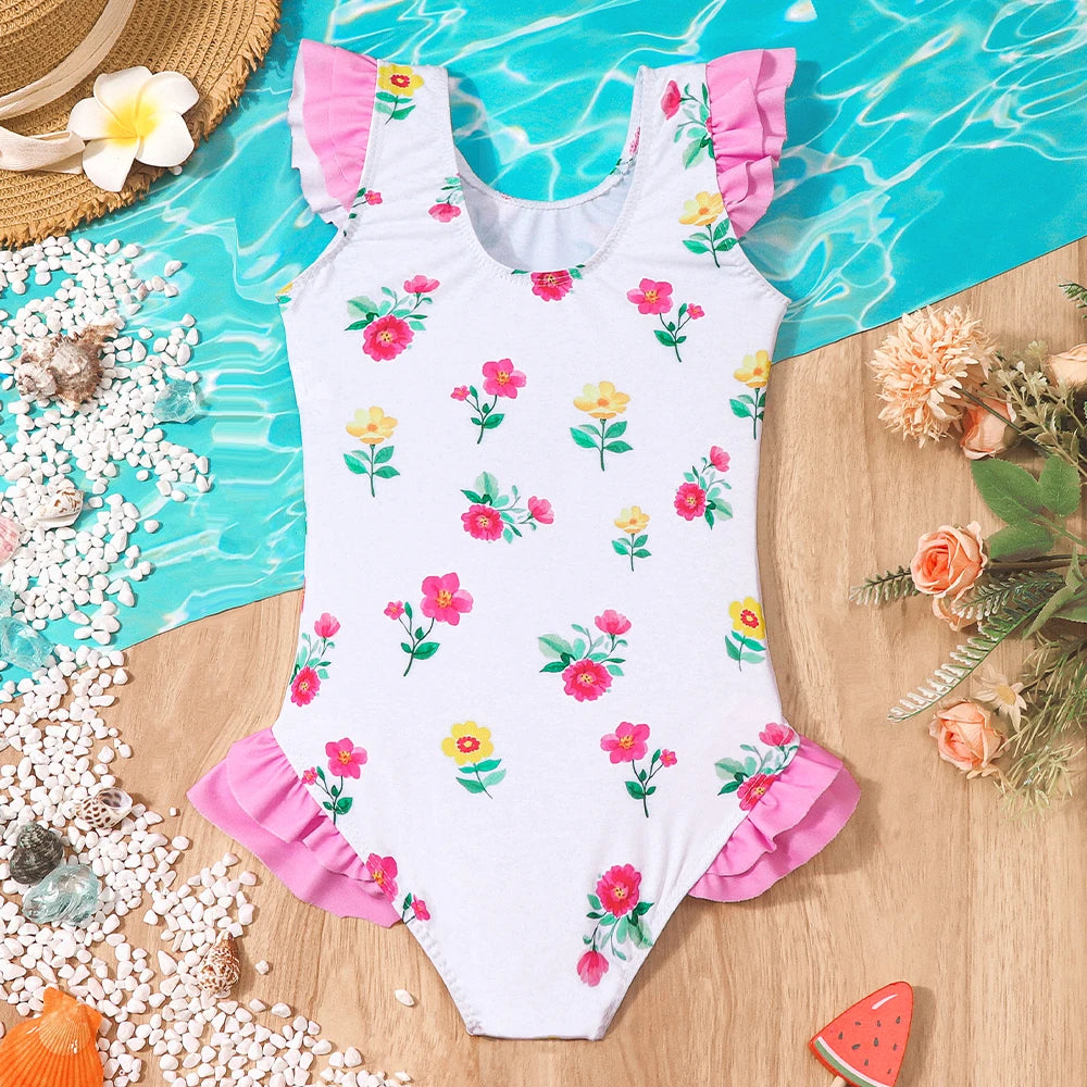 Maiô Infantil com Babados para Meninas