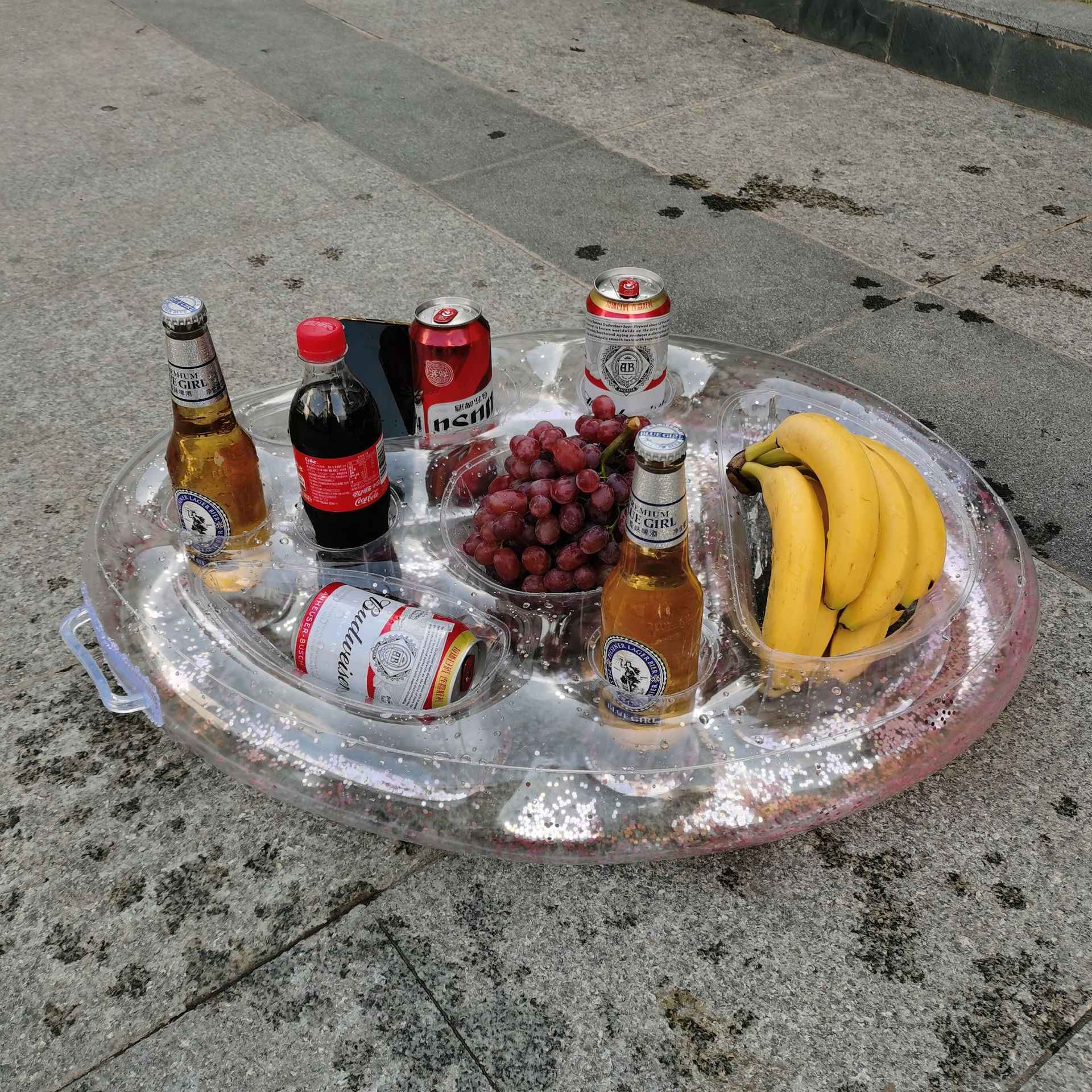 Bandeja Inflável para Piscina (Transparente)