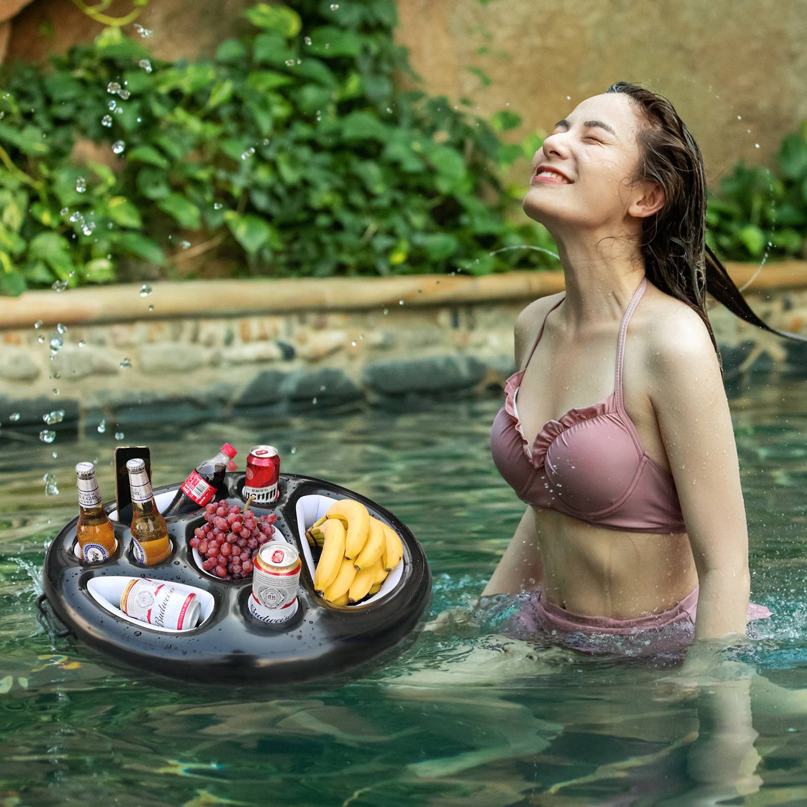 Bandeja Inflável para Piscina (Transparente)